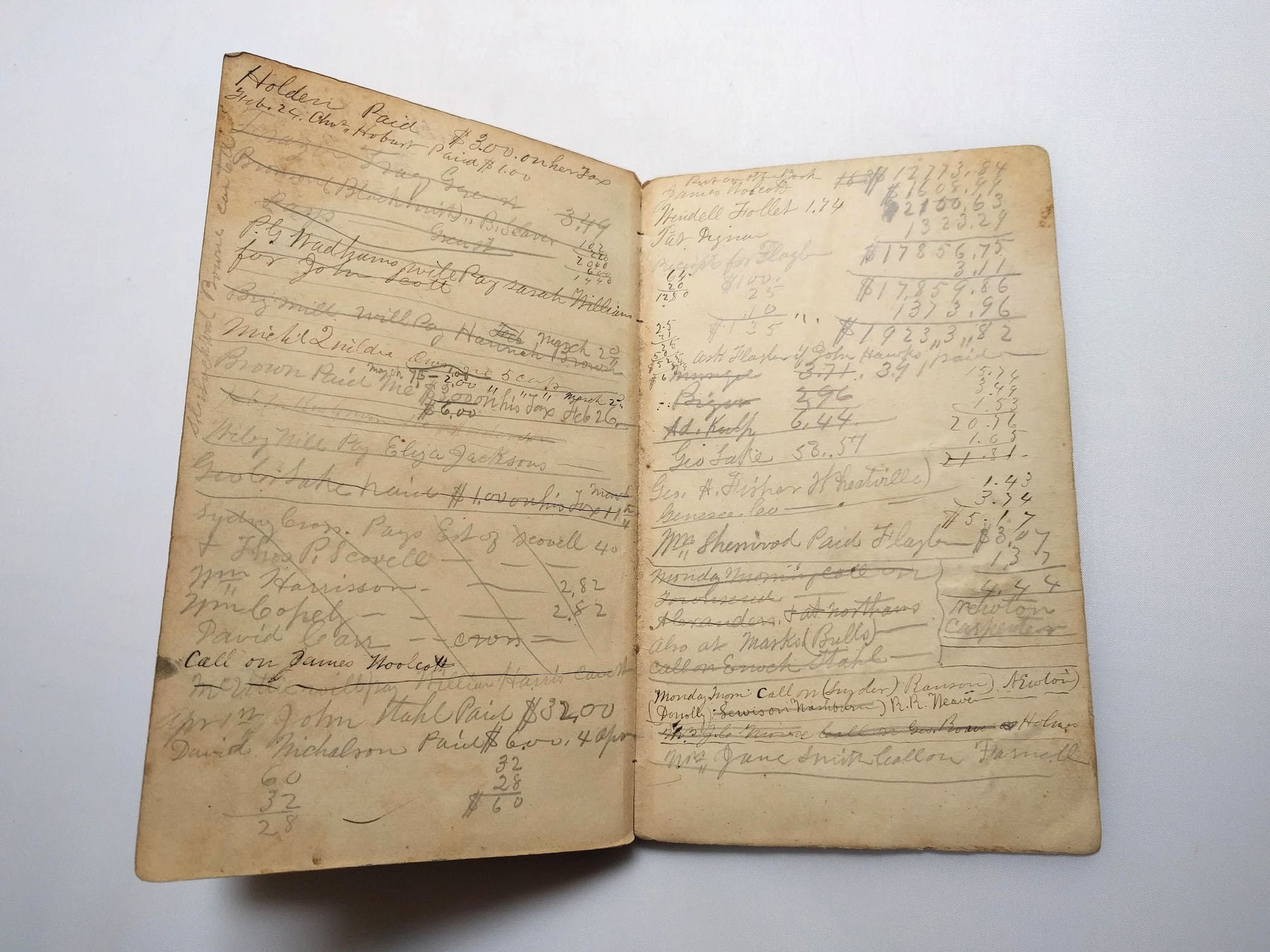 1858 handwritten cash receipt book from lockport ny filled etsy