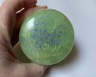 Small Green Alabaster Painted Trinket/Ring Box, Italian, Sold by Nordstrom, Please Read Description