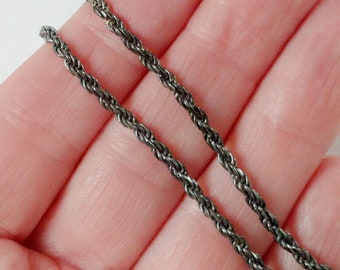 Vintage Tarnished Silver Chain - Etsy