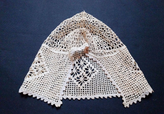 Vintage/Antique Crocheted Sleeping Bonnet/Hat/Bed… - image 1