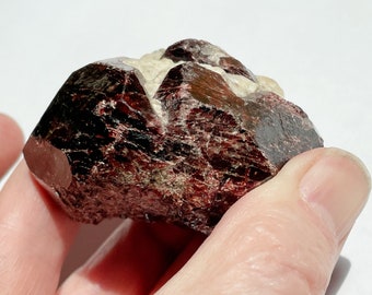 Raw Natural Garnet Crystal/Chunk, Likely Almandine or Rhodolite, Please Read Description