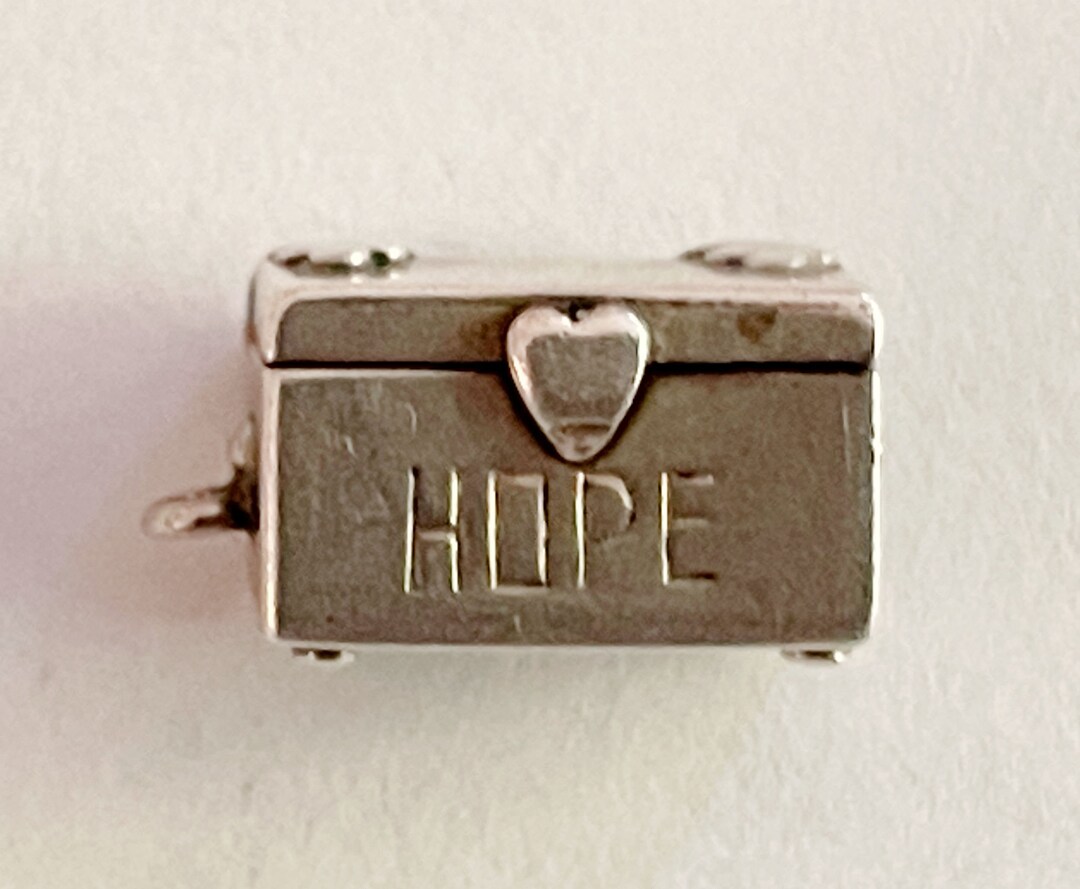 Vintage Hope Chest Charm Opens to Pearl Necklace Sterling Etsy