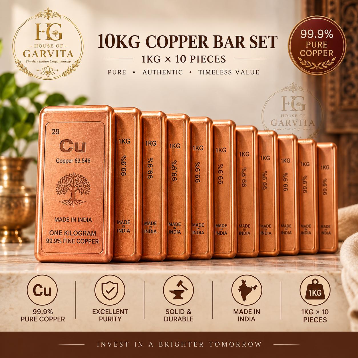 純銅バー・インゴット1 オンスFINE COPPER BAR 10枚 カプセル付 1 kg copper bars - Etsy 日本