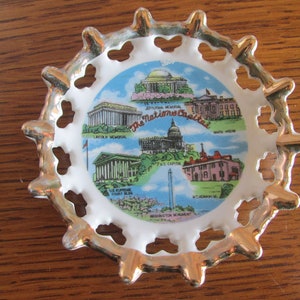 Vintage Small Washington DC Souvenir Plate  The Nations Capital
