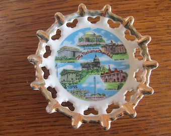 Vintage Small Washington DC Souvenir Plate  The Nations Capital
