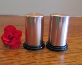 Vintage Aluminum Salt & Pepper Shakers Copper Colored Made in USA