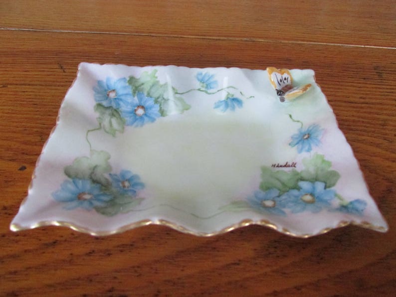 Vintage Trinket Dish with Butterfly