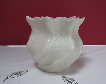 Vintage China Dish  Swirl Pattern  Ruffled Rim Made in Ireland