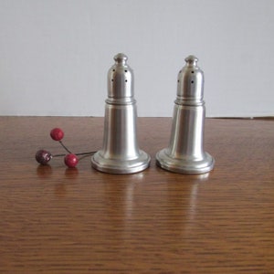 Vintage Pewter Salt & Pepper Shakers  Weighted  Empire Pewter