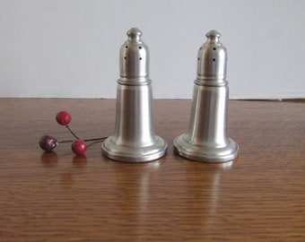 Vintage Pewter Salt & Pepper Shakers  Weighted  Empire Pewter