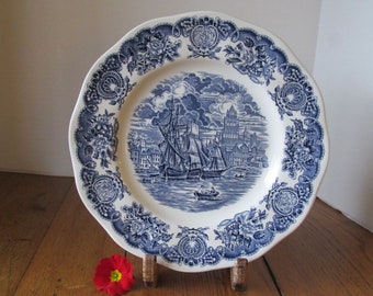 Vintage Historical Ports of England Collectible Plate  Made in England