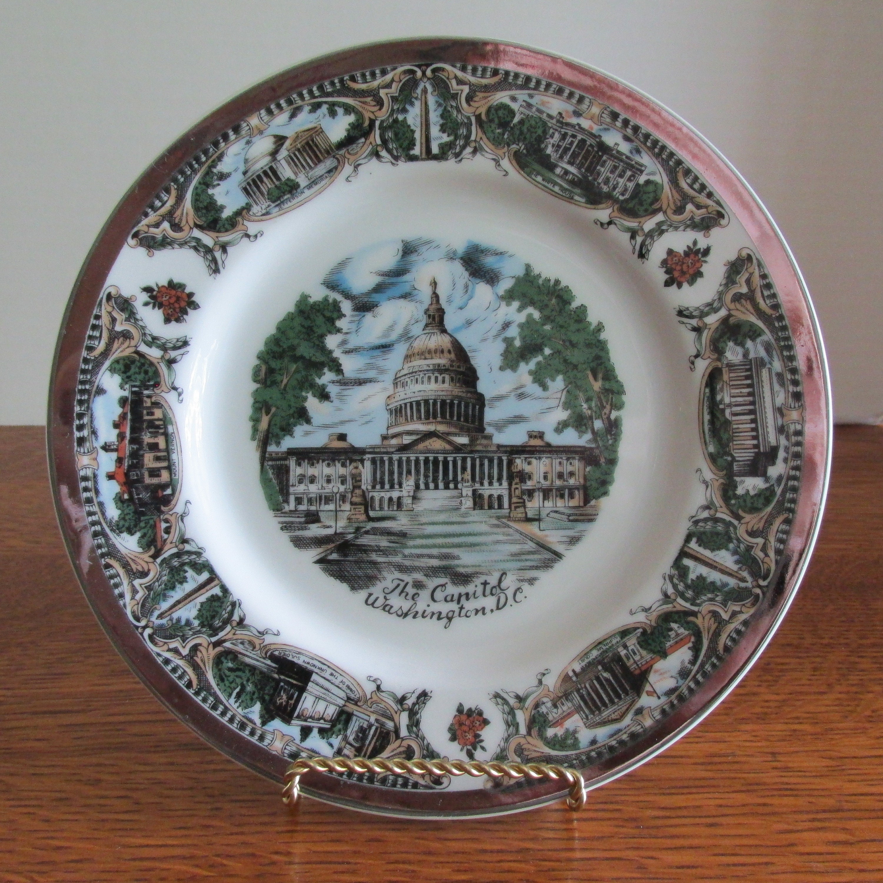 Vintage U.S. Capitol Souvenir Plate Washington D.C. Etsy