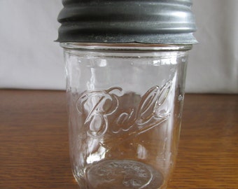 Vintage Ball Jelly Jar Zinc Lid  Ball Canning Jars