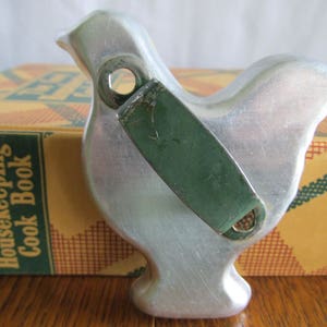 Vintage Hen Cookie Cutter with Green Handle