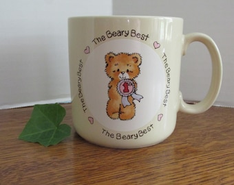 Vintage The Beary Best Mug  Teddy Bear   1985
