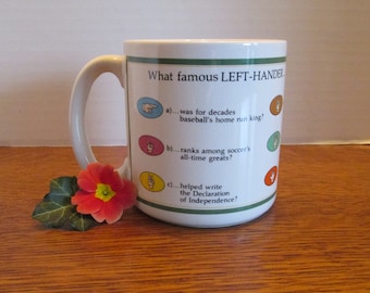 Vintage Left Hander Mug  12 oz   American Greetings 1985