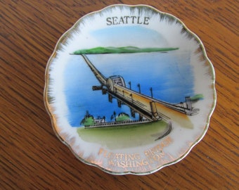 Vintage Miniature Seattle Washington Souvenir Plate