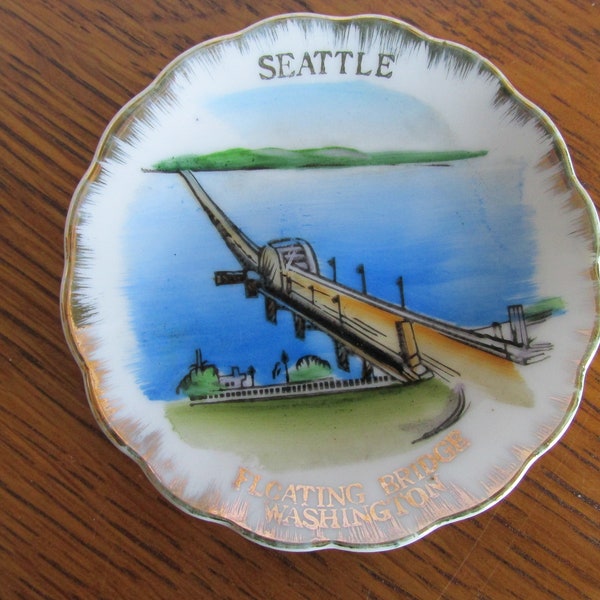 Vintage Miniature Seattle Washington Souvenir Plate