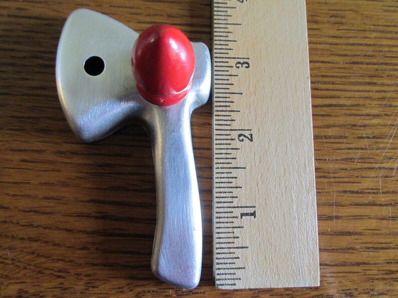 Vintage Hatchet Cookie Cutter Red Wood Handle Mid Century Etsy