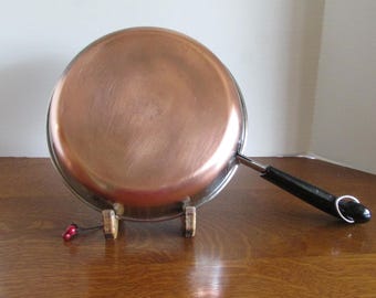 Vintage Revere Ware Skillet  8 Inch  Made Under Process Patent  NO LID