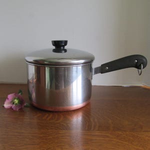 Vintage Revere Ware Saucepan & Lid  3 Quart  Made Under Process Patent Clinton IL