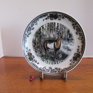 Vintage Wisconsin Souvenir Plate  Made in Japan