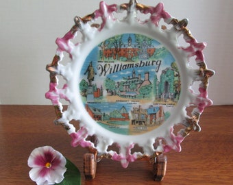 Vintage Williamsburg Souvenir Plate Wren Building  Virginia Plates Wall Decor