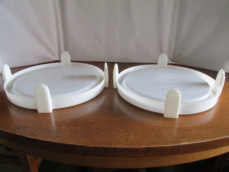 Vintage Pair Tupperware Divide A Rack Tupperware Pie Stackers