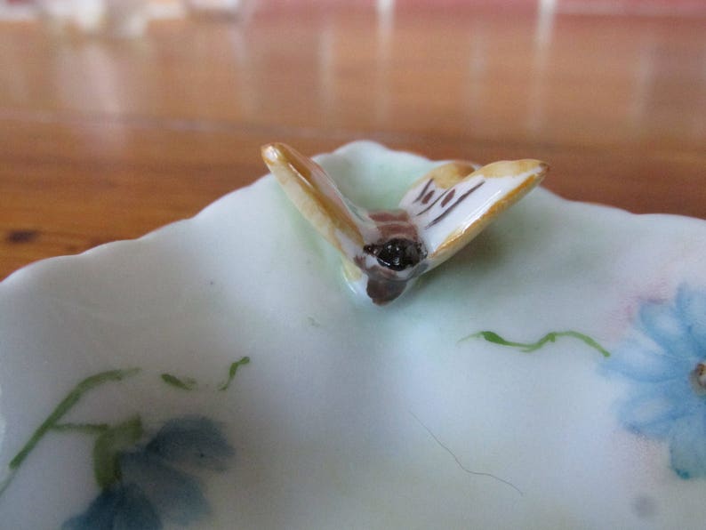 Vintage Trinket Dish with Butterfly