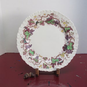 Vintage Grapes and Vines Collectible Plate  Thomas Jefferson Memorial Foundation Wedgwood Made in England