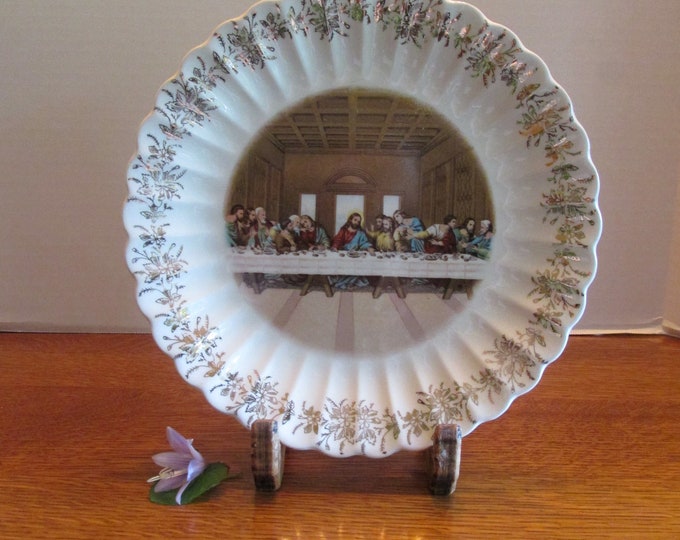 Vintage Lord's Supper Plate Religious Collectible Plate Sanders MFG Co