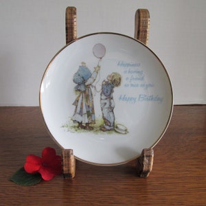 Vintage Porcelain Happy Birthday Holly Hobbie Plate Made in Japan 1973