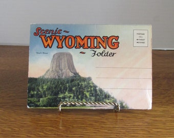 Vintage Scenic Wyoming Souvenir Folder  18 Scenes