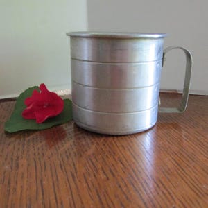 Vintage Aluminum Measuring Cup  One Cup  8 oz