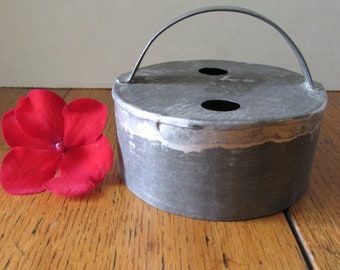 Primitive Metal Biscuit Cutter  Hand Soldered  Round Cookie Cutter