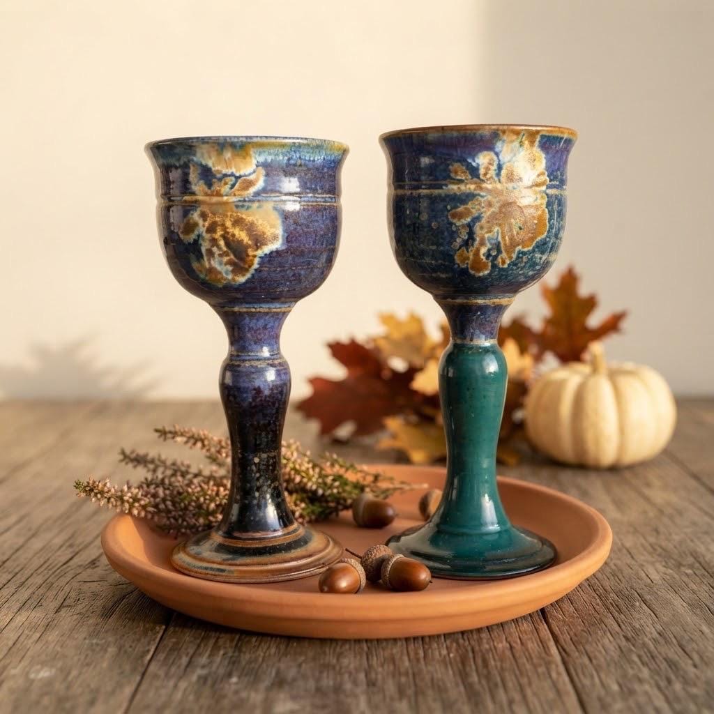Blue Gold Pottery - Etsy