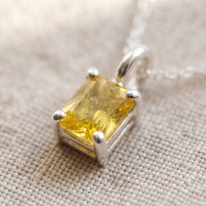 Ruby Sapphire Pendant 925 Sterling Silver Emerald Cut Faceted Gemstone