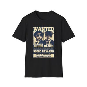 Efterlysning: Blues Brothers-affisch-t-shirt