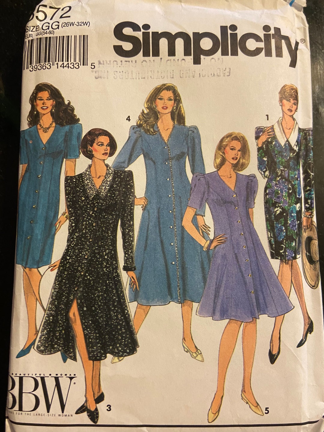 Simplicity Sewing Pattern 3572 Size 26w-32w - Etsy