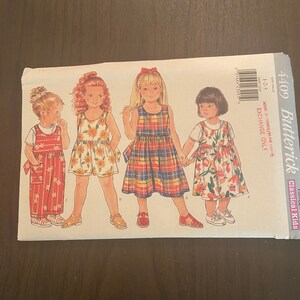 Butterick sewing pattern 4409 girls size 1,2,3 uncut