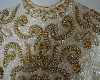 1960's Gene Shelly's Sequin Beaded Wiggle Dress – Mod Glam Cocktail Attire