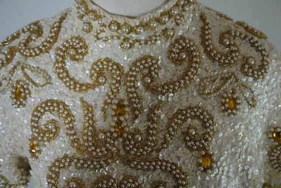 1960's Gene Shelly's Sequin Beaded Wiggle Dress – Mod Glam Cocktail Attire