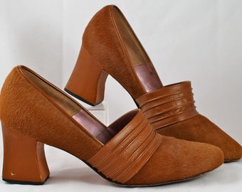 Vintage 1960's Pony Skin Pumps by Andrew Geller Mad Men Giddyup Go Daddy