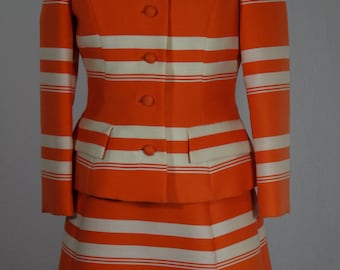 Ärmelloses Kleid und Jacke aus Shantungseide von Joseph Magnin aus den 1960er Jahren.