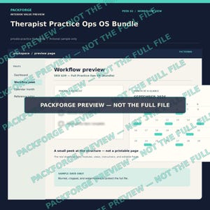 Therapist Private Practice Notion Template Bundle — Practice Ops, Roster & Calendar Digital Download image 4