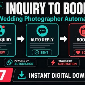 Wedding Photographer Inquiry Automation | Make.com Zapier CRM Auto Reply Blueprint | Digital Download