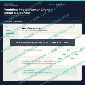Wedding Photographer Notion Template Bundle — Client + Shoot OS, CRM, Digital Download image 4
