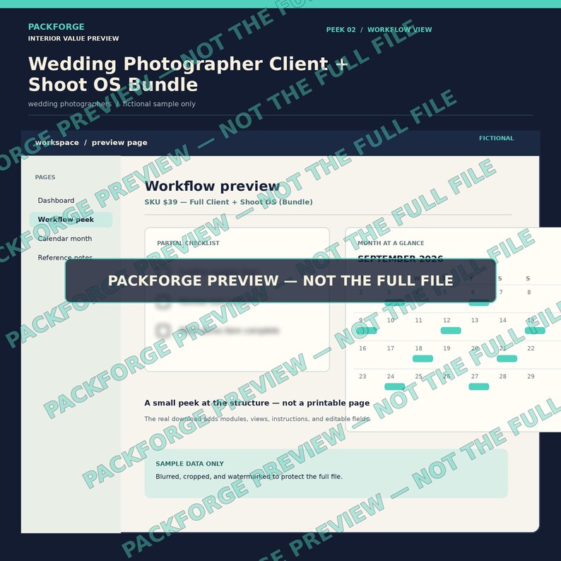 Wedding Photographer Notion Template Bundle — Client + Shoot OS, CRM, Digital Download image 4