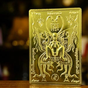 Nang Rap fjärilsamulettkort, thailändsk kärlekscharm, attraktion och förmögenhet, för plånboksfodral