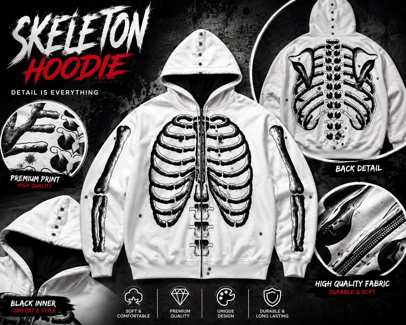 Y2k Skeleton Zip Up - Etsy